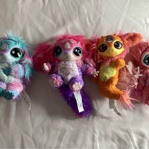 Magic Mixie Plush Pet Set Lot of 4 Collectible Moose Pet Toy Interactive Light